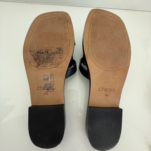 Chico's Ilaria Black Slide Sandals Size 7 - Picture 7 of 7